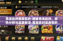 尊龙凯时是真假的-揭秘尊龙凯时，真伪分辨与深度解读-尊龙凯时是真假的